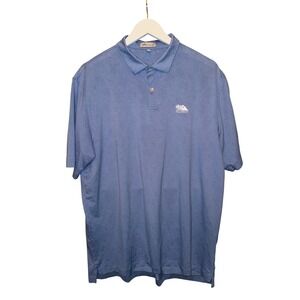 Peter Millar Mens Polo Shirt XL Blue PGA West Embroidered‎ Golf Casual Short